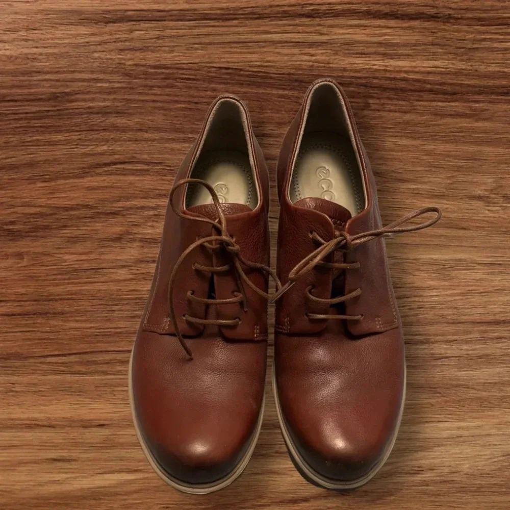 Ecco leather wedge  shoes